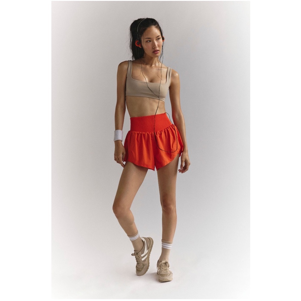 Free People FP Movement Carpe Diem Orange Shorts - Picture 12 of 12